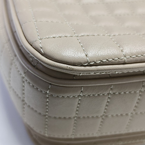 C Medium Quilted Calfskin Beige