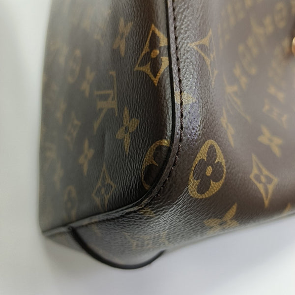 NÉONOÉ MM Monogram Coated Canvas Brown