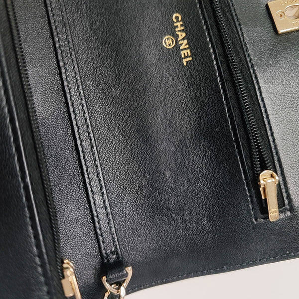 WOC Quilted Lambskin Black