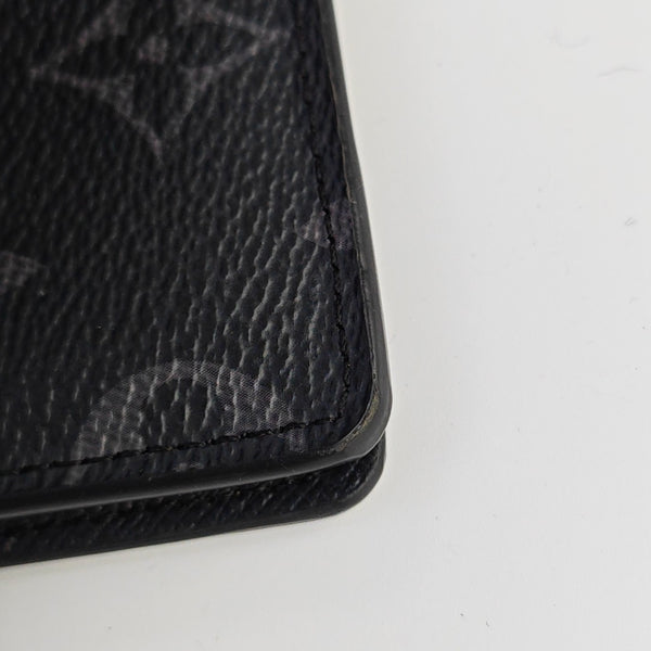 Monogram Coated Canvas Card Holder Gray