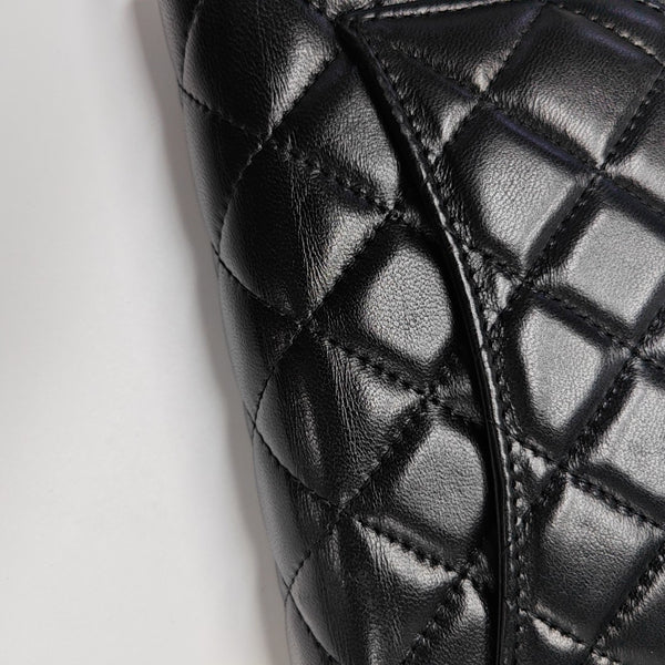 WOC Quilted Lambskin Black