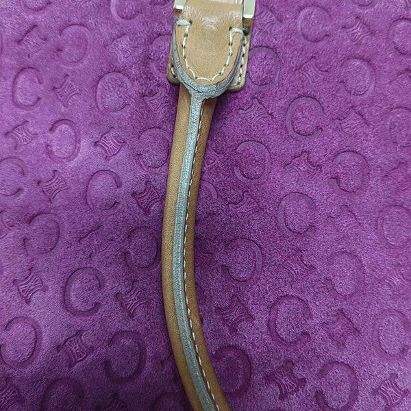 Suede Top Handle Bag Pink