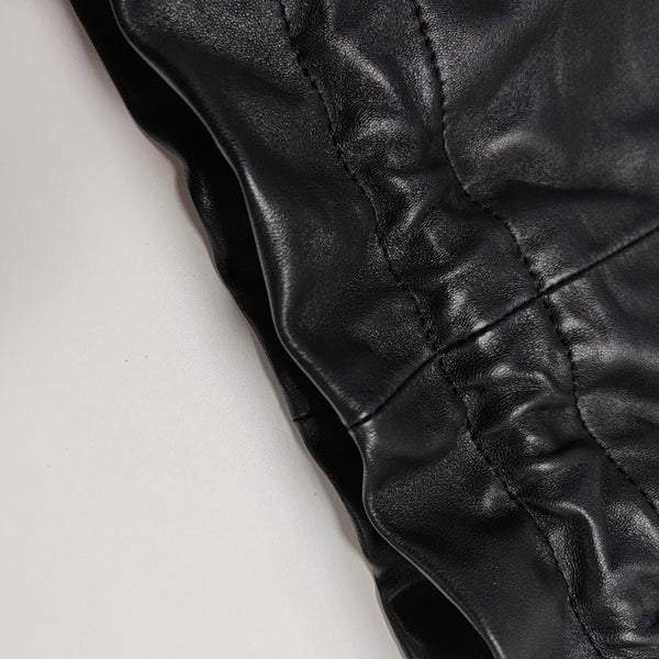 CRYSTAL POUCH Lambskin Black