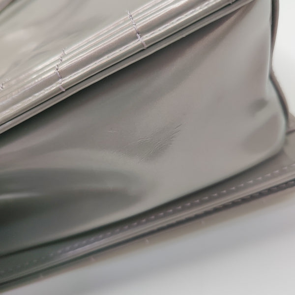 BOY CHANEL Maxi Patent Leather Gray