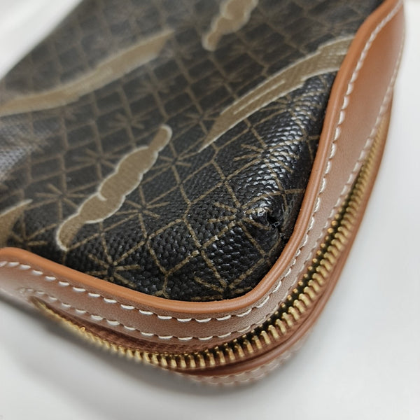 Coated Canvas Clutch Black
