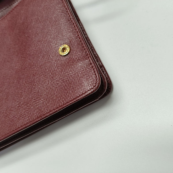 Saffiano Calfskin Shoulder Bag Red