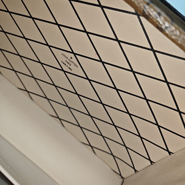 PETITE MALLE Monogram Coated Canvas Brown