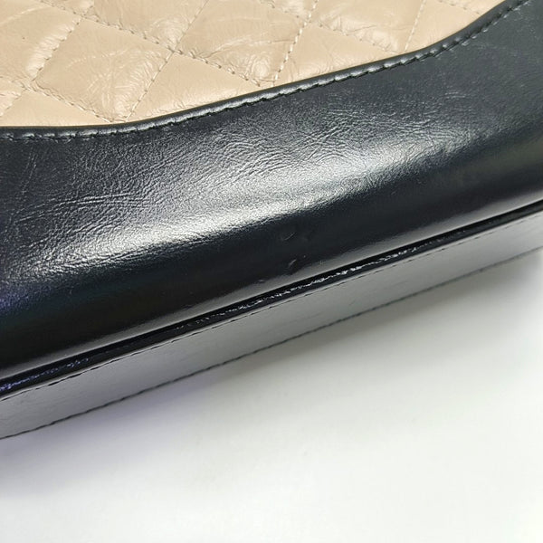 Authenticated pre-owned GABRIELLE Mini Quilted Calfskin Beige - Shoulder Bag at Looply