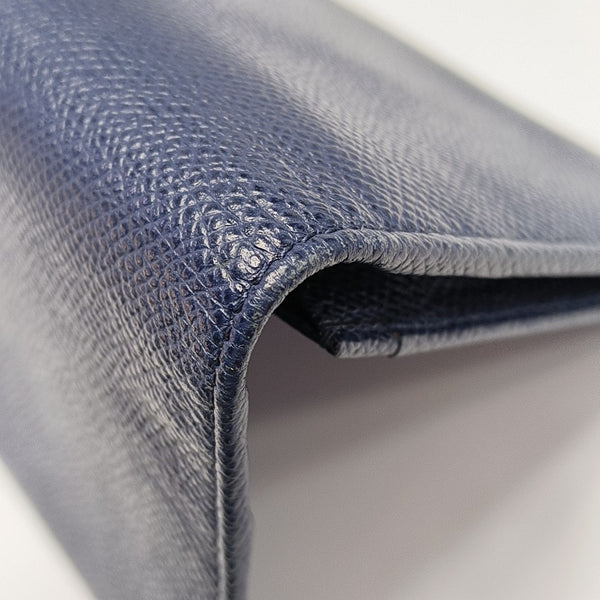 BVLGARI Calfskin Blue Wallet