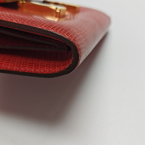 Constance Lizard Red Wallet