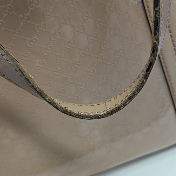 Monogram Patent Leather Shoulder Bag Pink