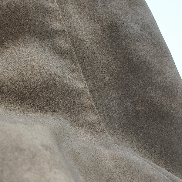 Suede Top Handle Bag Brown