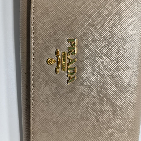 Saffiano Calfskin Wallet Beige