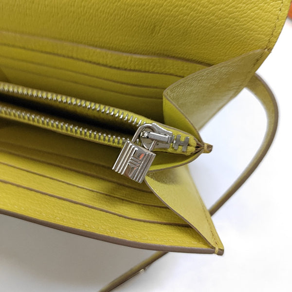 Kelly 19 Chèvre Mysore Yellow Wallet