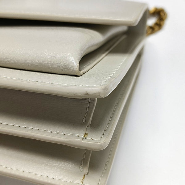 SUNSET Medium Calfskin White