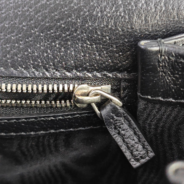 Leather Shoulder Bag Black