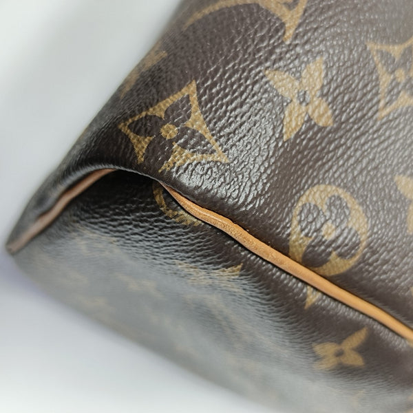 SPEEDY 25 Monogram Coated Canvas Brown