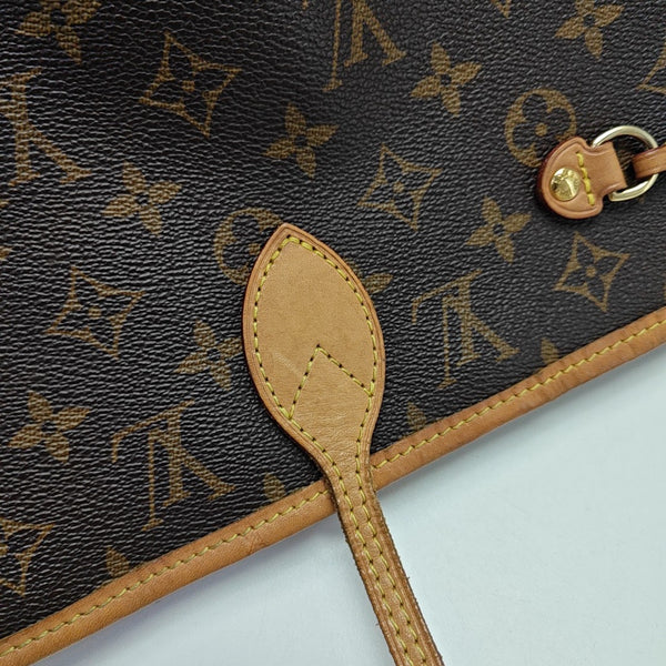 NEVERFULL MM Monogram Coated Canvas Brown