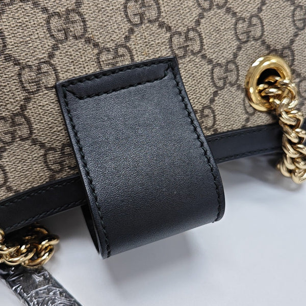 Padlock Small Monogram Coated Canvas Beige