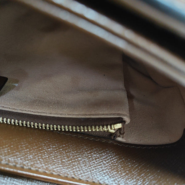 Horsebit 1955 Medium Monogram Coated Canvas Beige