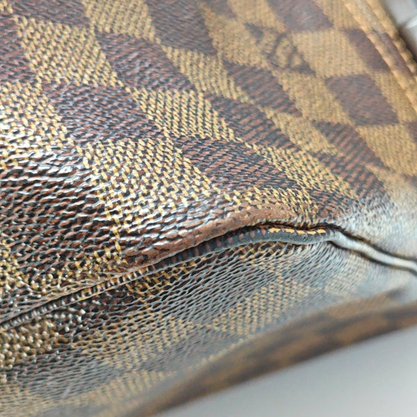 Authenticated pre-owned NEVERFULL GM Damier Ebene Coated Canvas Brown - Tote Bag at Looply