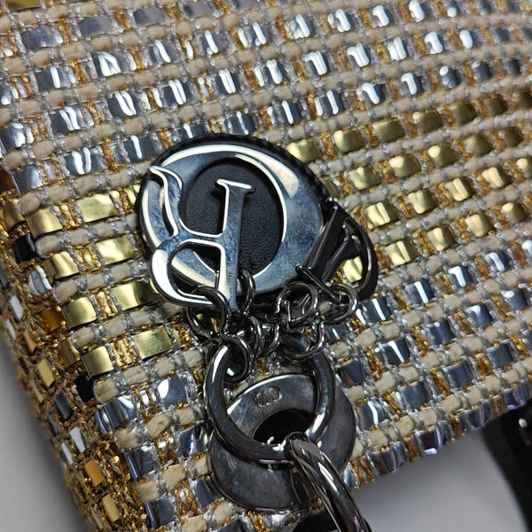 Authenticated pre-owned Lady Dior Mini Fabric Multicolor - Tote Bag at Looply