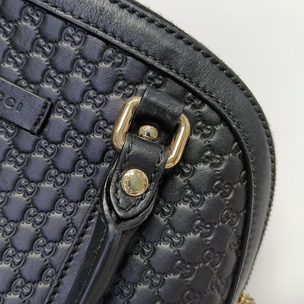 Microguccissima Monogram Calfskin Black