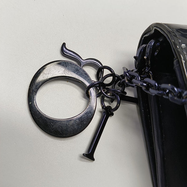 Lady Dior Small Cannage Patent Leather Blue