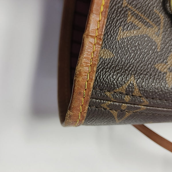 NEVERFULL MM Monogram Coated Canvas Brown