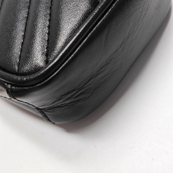 GG Marmont Mini Quilted Calfskin Black