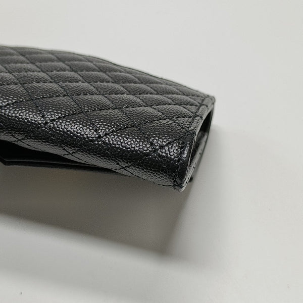 ENVELOPE Small Quilted Calfskin Black Wallet