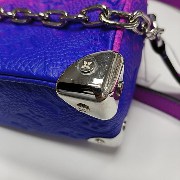 SOFT TRUNK Mini Calfskin Blue