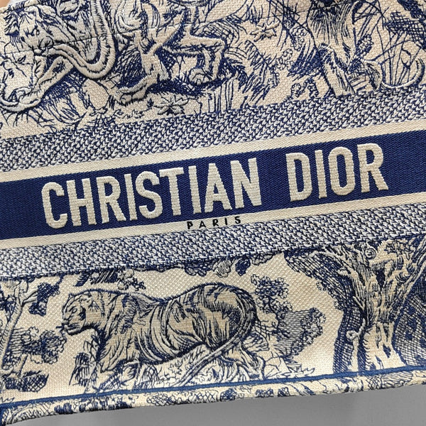 Authenticated pre-owned Book Tote Medium Canvas Blue - Tote Bag at Looply