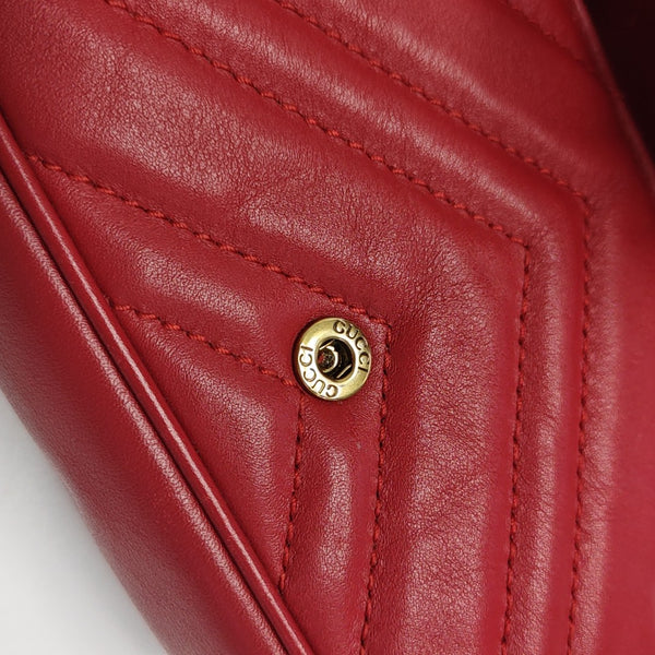 GG Marmont Mini Quilted Calfskin Red