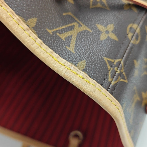 NEVERFULL MM Monogram Coated Canvas Brown