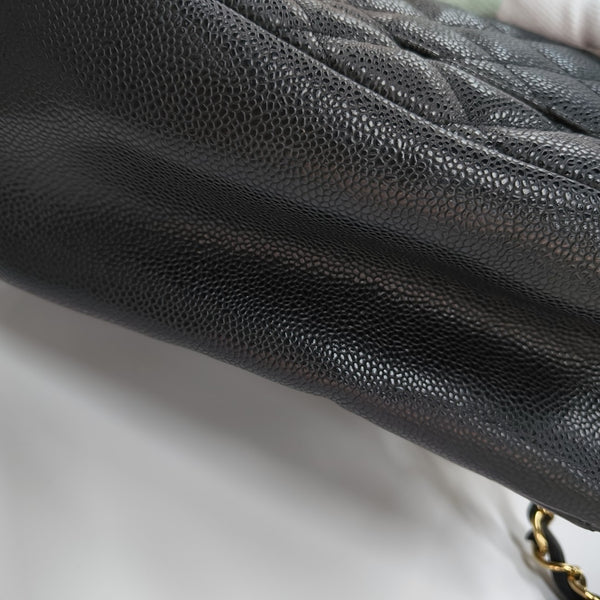 CHANEL GST Large Quilted Grained Calfskin Black