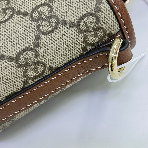 Monogram Coated Canvas Shoulder Bag Beige