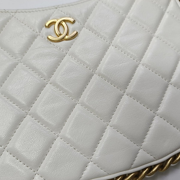 HOBO Small Quilted Lambskin White