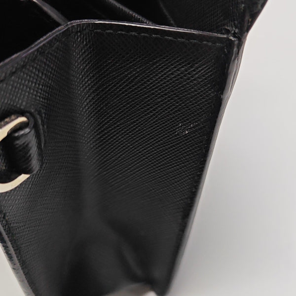 Saffiano Calfskin Clutch Black