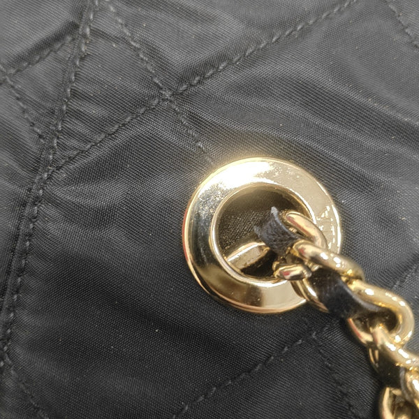 Nylon Quilted Nylon Black