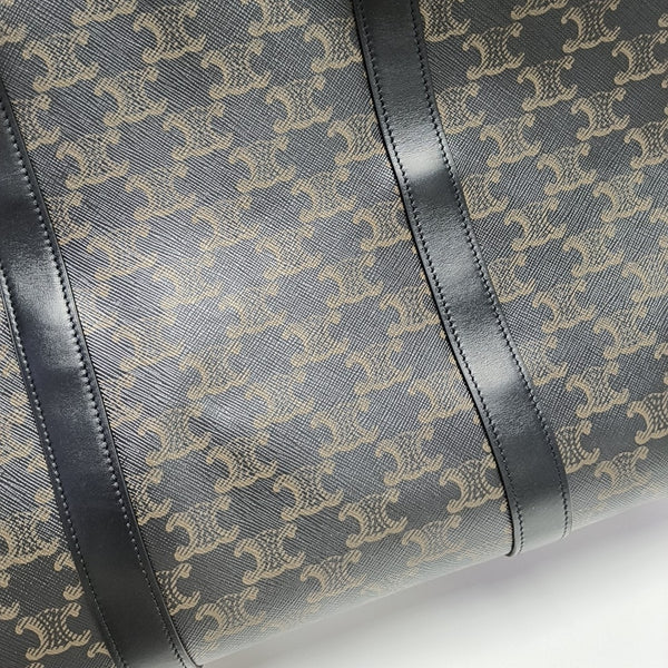 Coated Canvas Top Handle Bag Black