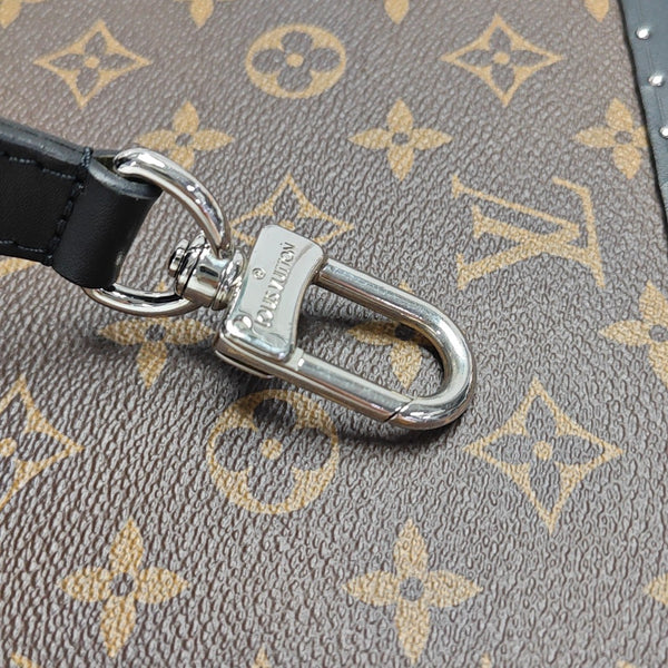 CLUTCH BOX Monogram Coated Canvas Brown