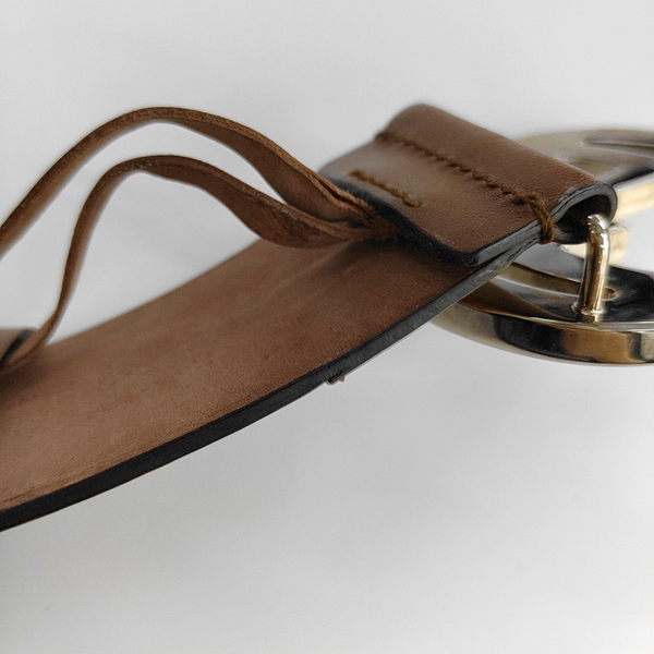 Brown Coated Canvas Belt