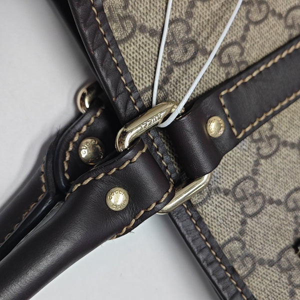 Monogram Coated Canvas Tote Bag Beige