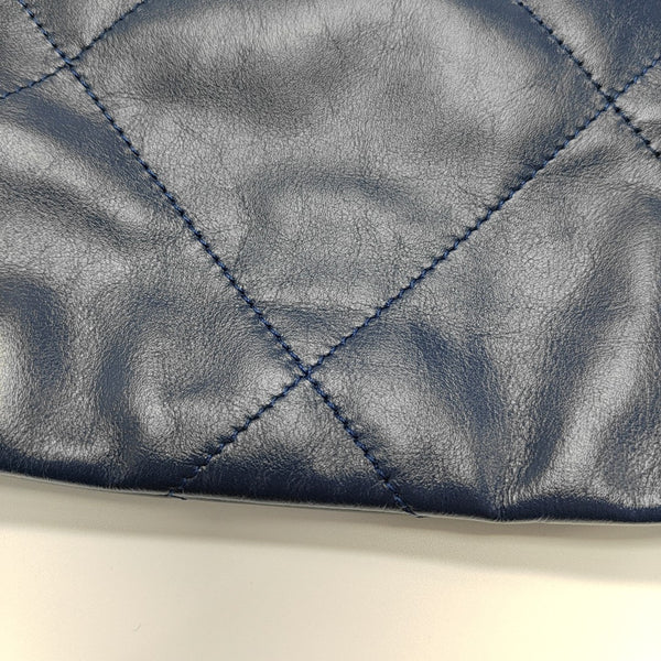 CHANEL 22 Small Quilted Calfskin Blue