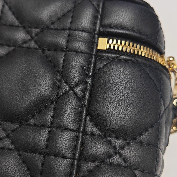 Lady Dior Super Mini Cannage Lambskin Black
