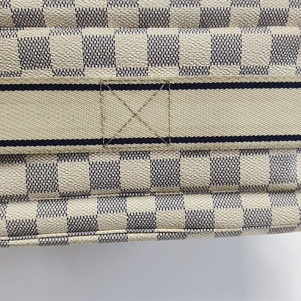 NAVIGLIO Damier Azur Coated Canvas White