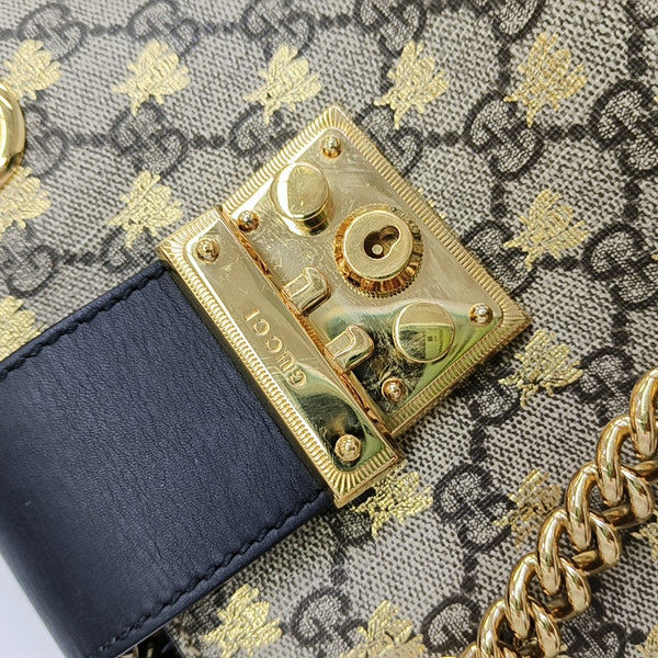 Padlock Small Monogram Coated Canvas Beige