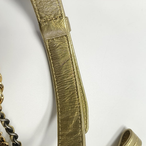 GABRIELLE Small Quilted Calfskin Gold