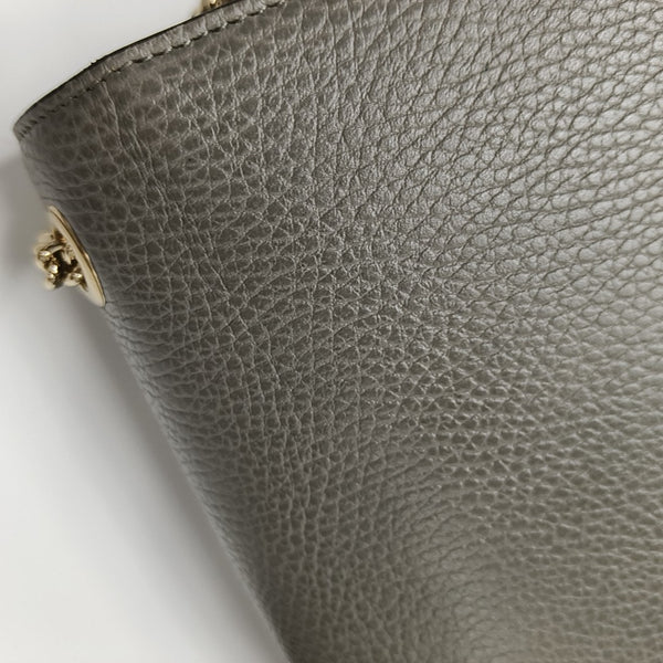 Interlocking G Small Calfskin Gray